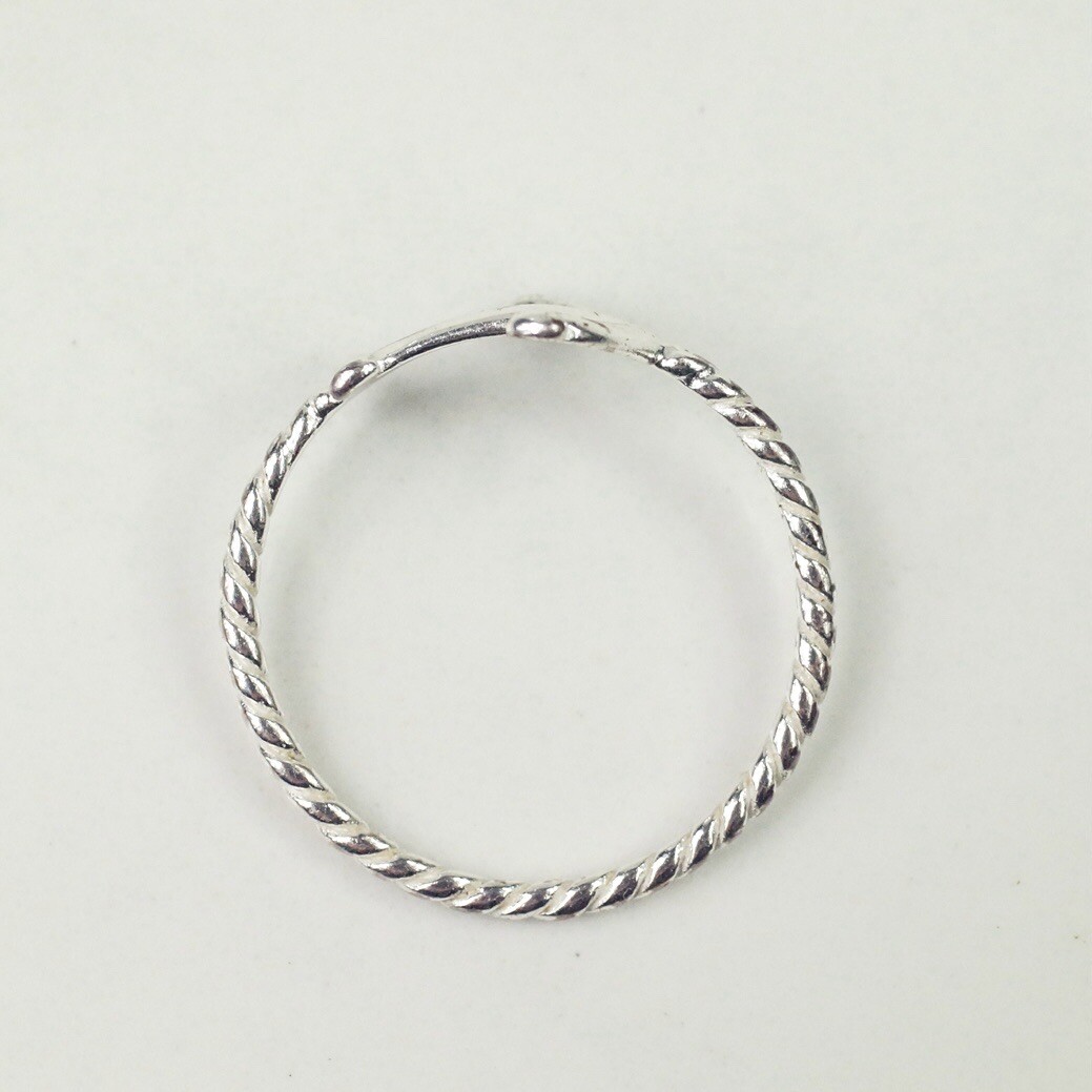 Nautical Rope Anchor Rings Sterling Silver Anchor Twisted Rope Marine Nautical Ocean Ring Size 8 ...