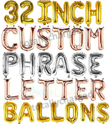32 Zoll BUCHSTABE Folie Zahl Ballons Luftballons groß Happy Birthday Party Ballons