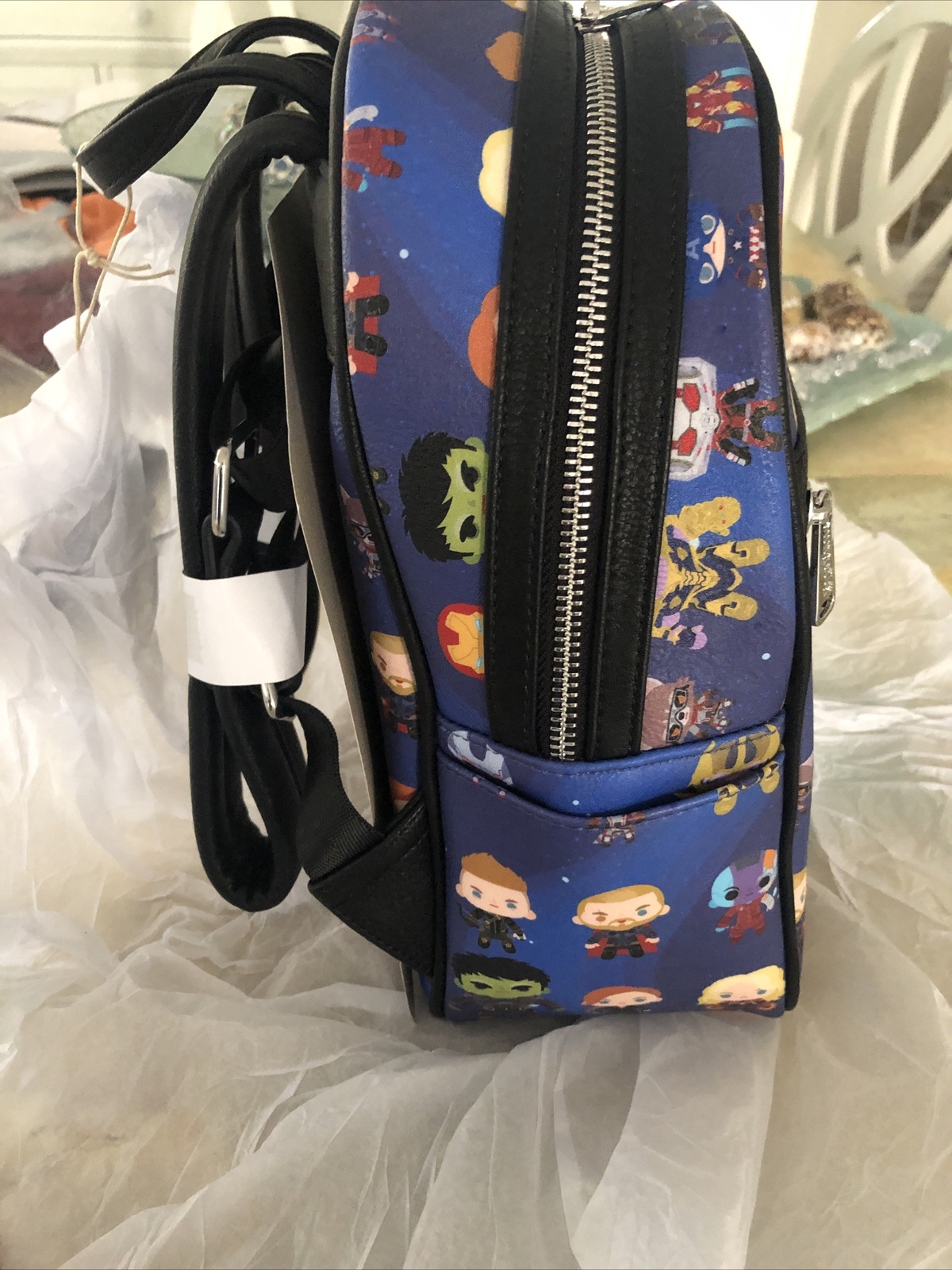 Loungefly Marvel Avengers: Endgame Chibi Print Mini Backpack New With Tags image 2