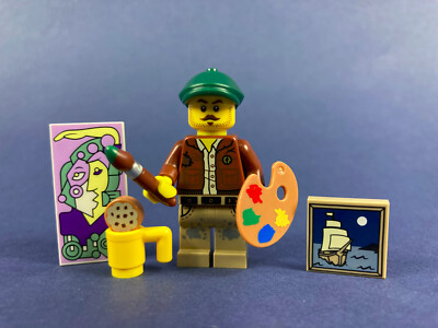 LEGO   Maler Straßenmaler Künstler Bild Picasso Franzose Pinsel #1 Figur Palette
