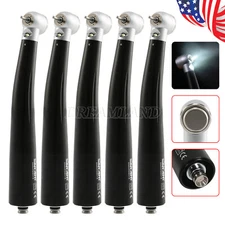 5 pcs Dental LED E-generator Turbine High Speed Handpiece Triple Spray for NSK