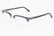 Tom Ford 5504 005 Black Silver Eyeglasses TF5504 005  54mm