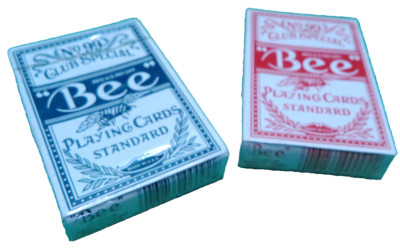 Bee standard No 99 playing cards game vintage NOS sealed lot 2 red blue