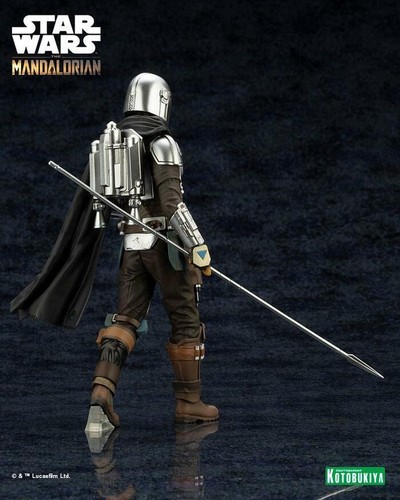 STAR WARS - Mandalorian & Grogu with Beskar Staff ArtFX+ Pvc Figure Kotobukiya - Picture 8 of 12