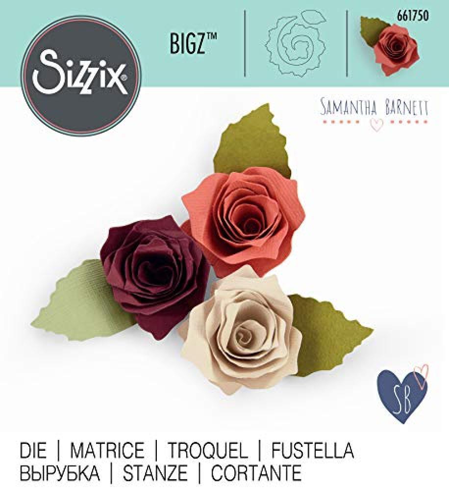 (TG. UNI) Sizzix Thinlits Fustella, 3-D Rose - NUOVO