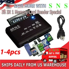 1-4 MEMORY CARD READER Mini 26-IN-1 USB 2.0 High Speed For CF xD SD MS SDHC 