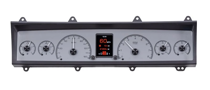 Dakota Digital 1969-76 Chevy Nova Sistema de Calibre Personalizable Plateado HDX-69C-NOV-S Foto 2 de 4