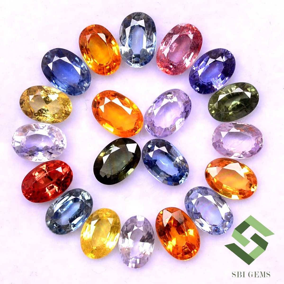 Natural Multi Sapphire Oval Cut 6x4 mm 12.57 CTS Lot 20 Pcs