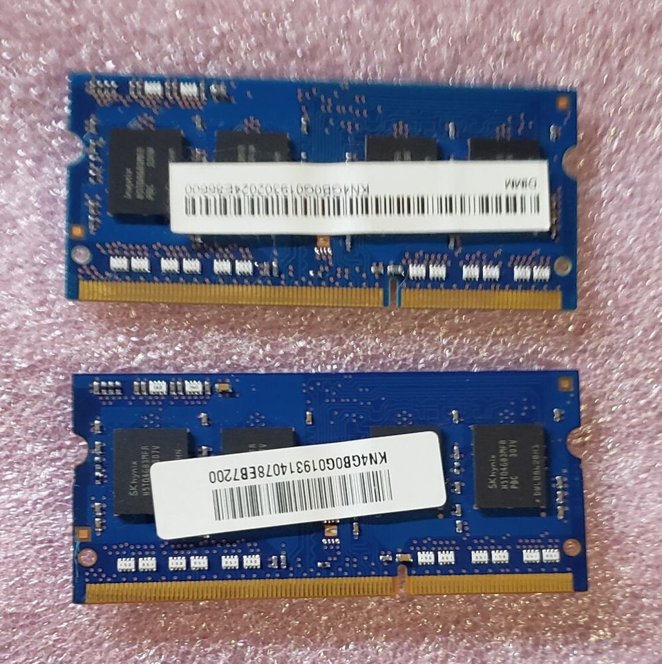 8GB (2 x 4GB) Hynix DDR3 1600 So-DIMMs PC3-12800S laptop memory ...