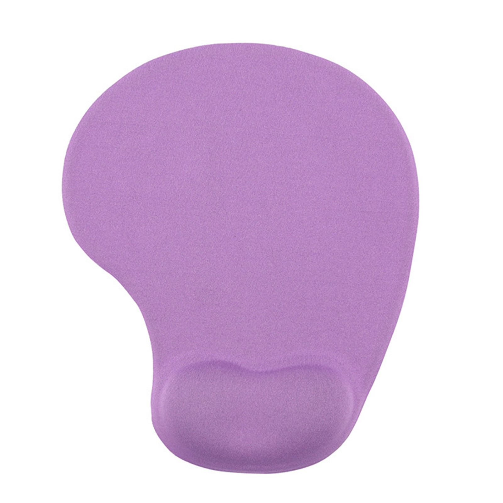 Mouse Mat Anti-skid Reduce Hand Fatigue Solid Color Mousepad with Wrist R Purple