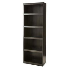 Framed 5-Shelf Bookcase 71" Tall Adjustable Wood Storage Shelving Wide Bookshelf
