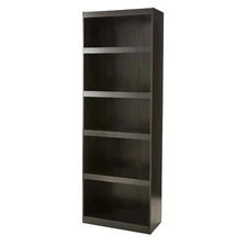 Framed 5-Shelf Bookcase 71" Tall Adjustable Wood Storage Shelving Wide Bookshelf
