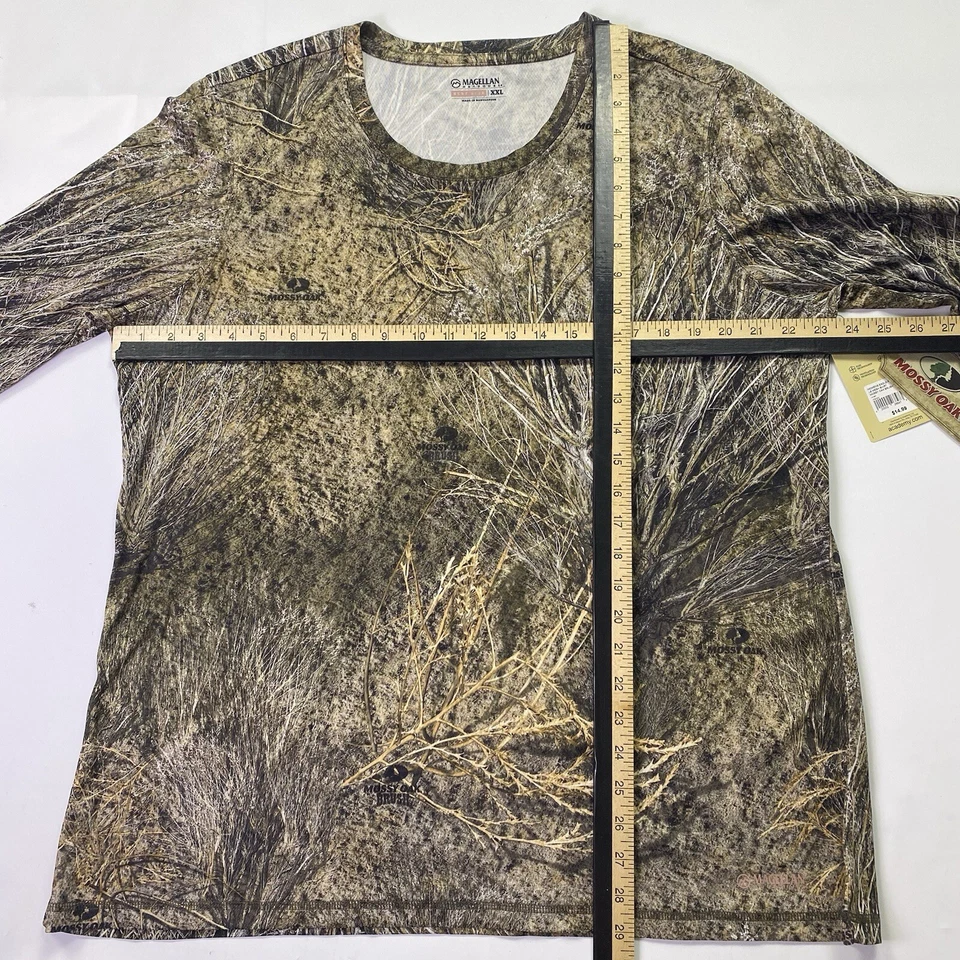 Camisa de caza Magellan Mossy Oak XXL manga larga cepillo camuflaje malla cómoda Foto 4 de 4