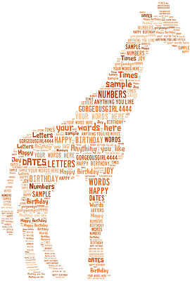 Wortkunst personalisiert Geschenk Andenken Giraffe Geburtstag Tante Onkel Sohn Papa