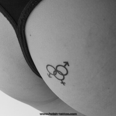 25 x Cuckold Tattoo  - Logo in schwarz  - Sexy Kinky Fetish Tattoo (25)