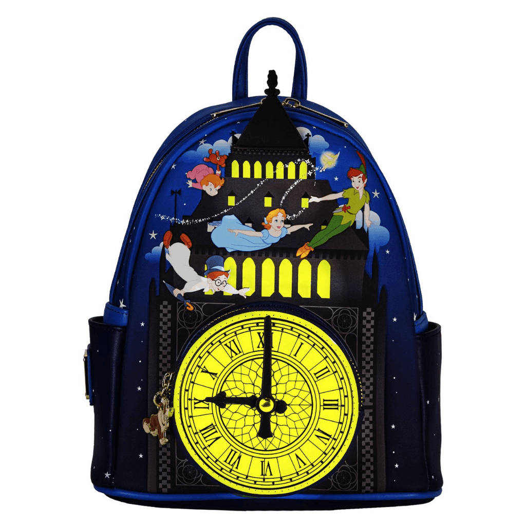 Disney Loungefly Peter Pan Mini Backpack Glow In The Dark Tinkerbell Wendy NWT Loungefly Disney Peter Pan Light Up Tinkerbell Mini Backpack  main image 3