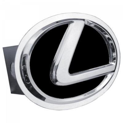 Lexus Logo Black Finish Class 3 Tow Trailer Hitch Plug Official Licensed