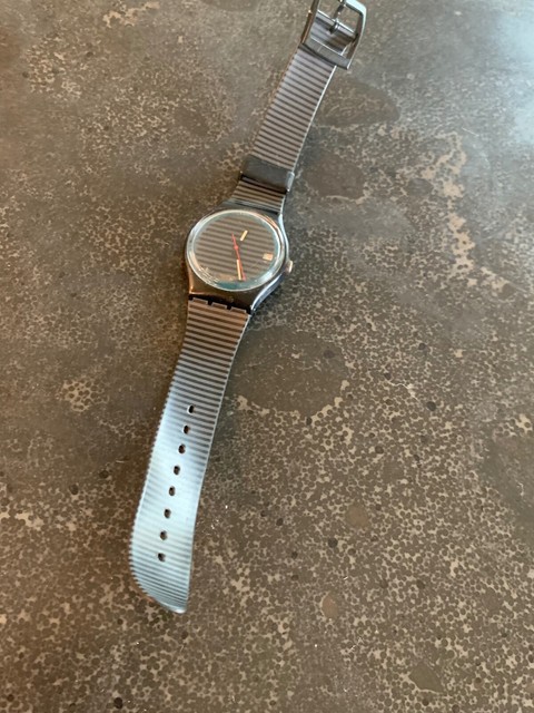 Clean Vintage Swatch Watch Grey Line GB411 1988 Working Fine for sale  online | eBay