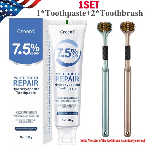 5x 7.5% Hydroxyapatite Toothpaste Remove Yellow Tooth Stains For Sensitive Teeth - Picture 30 of 30