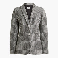 New J. CREW Size 2P 2 P Petite Sparkle Houndstooth One-Button Blazer 228 CE052