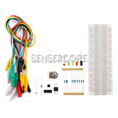 Electronic Component Alligator Clip Set DIY Project Starter Kit Box For UNO R3-