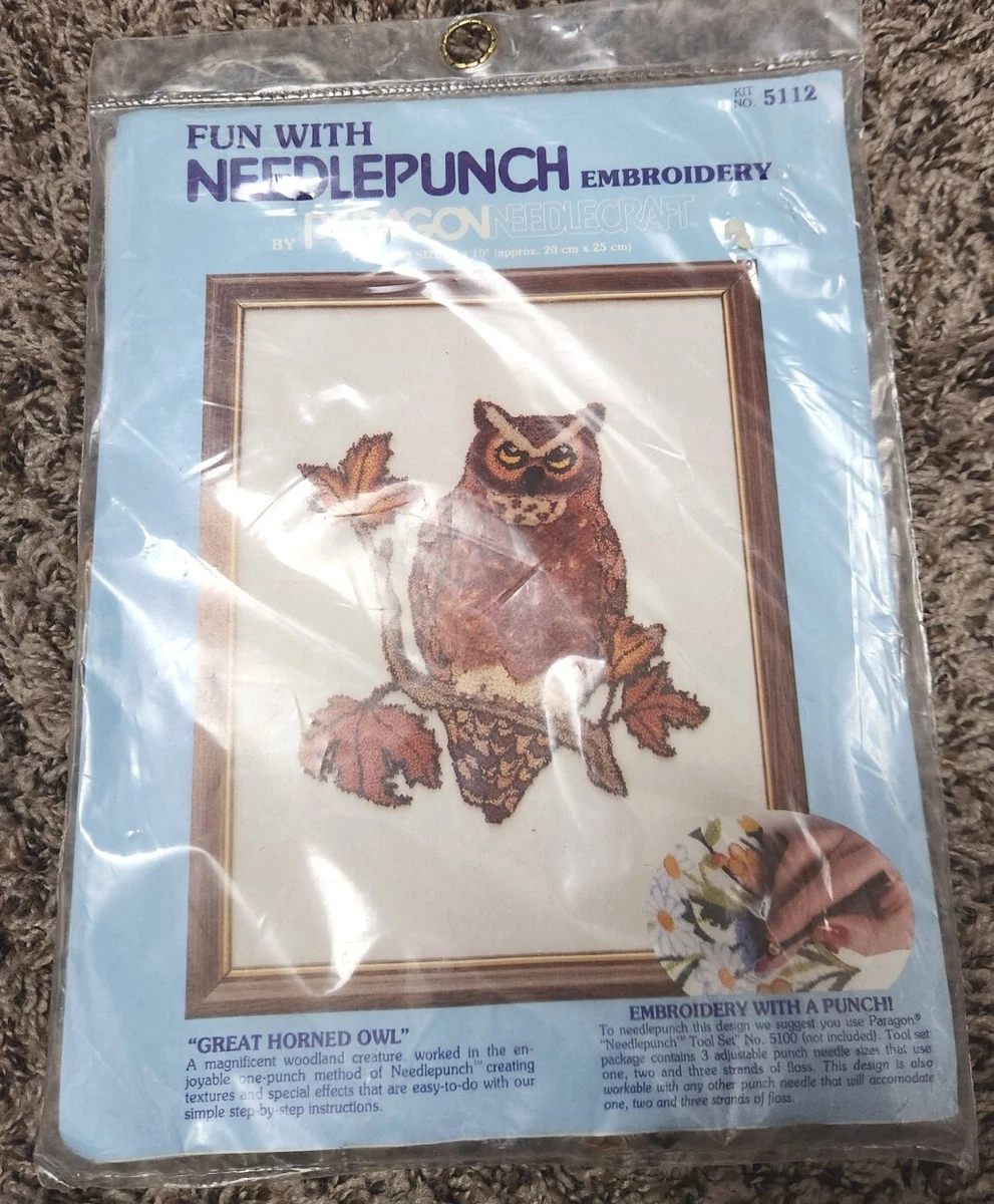 Vintage Owl Crewel Embroidery Kit By Elsa Williams Picture, 55 OFF
