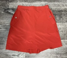 Athleta Vienna Cargo Skort Women’s Orange Size 10 Active Golf Snap Pockets