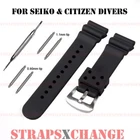 20mm 22mm Premium Silicone Rubber Strap Band for Seiko & Citizen Diver's Watch