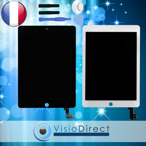 Vitre Tactile + Ecran LCD sur chassis pour iPad Air 2 A1566 A1567+ outils+ verre