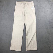 Old Navy Girl's Chino Pants Size 10 Beige Khaki School Uniform Adjustable NEW