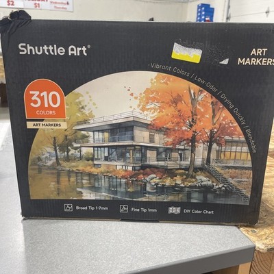 Shuttle Art 310 Colors  Markers,  Pack of 303 (Missing 7 Markers )