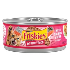 High Protein Salmon & Beef Wet Cat Food in Sauce 24 Pack Cans, 5.5 oz 3.39 per gallon