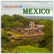 COLOURS OF MEXICO  (Wall Calendar 2026 12" x 24" / 30 x 60 cm (open)) CALVENDO 1