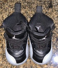Nike Air Jordan 12 Retro Barons Black Gray Toddler s Sneakers Size 4C 850000-010