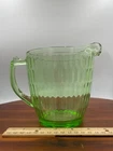 Jeanette Glass Green Depression Glass HEX OPTIC GREEN 36 Oz Pitcher - B65