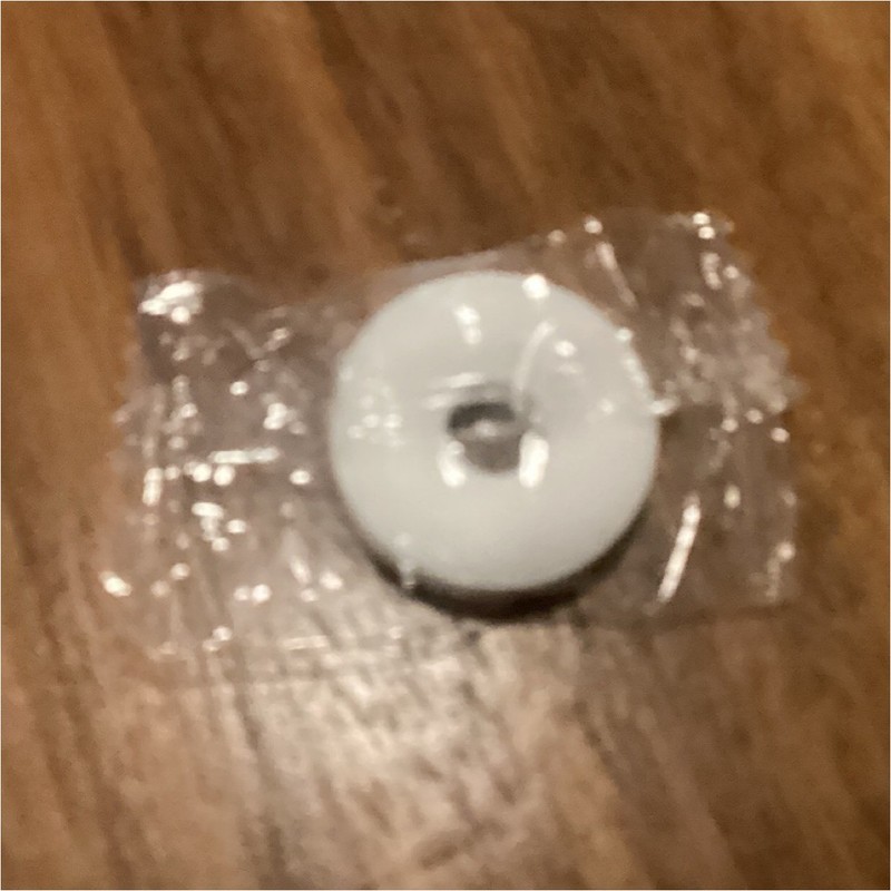 Clear Plastic Wrapper With White Mint