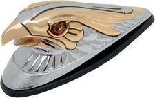 Ds Large Eagle Head Front Fender Ornament Wgold And Lighted Eyes