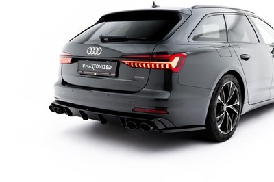 Maxton Design Heckansatz Diffusor + Endrohre passend für Audi A6 Limousine / Ava