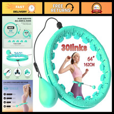 Weighted Infinity Exercise Hoop - 64in Smart Fitness Hoop for Weight Loss Begi