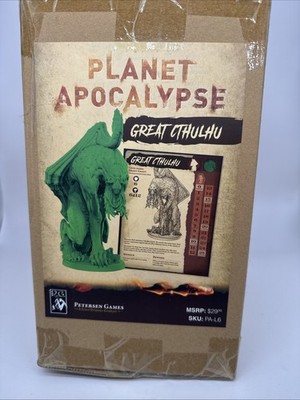 Petersen Games Planet Apocalypse Great Cthulhu - Figure With Kick Cards Open Box