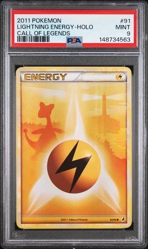 2011 POKEMON CALL OF LEGENDS #91 LIGHTNING ENERGY-HOLO PSA 9