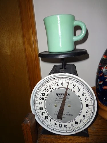 Fire King Anchor Hocking Restaurant Ware Jadeite C Handled EXTRA HEAVY MUG