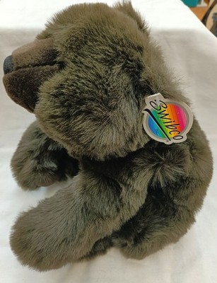 Vtg 18'' Swibco Laying Down Brownish Gray Bear Gunther Jr Plush 1998 Teddy W/Tags