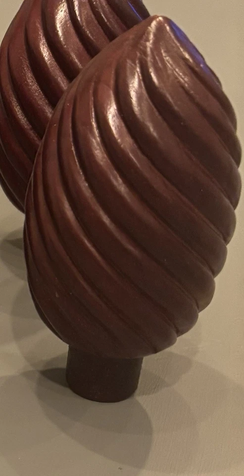 Acabados de barra de cortina de madera 6 tornillos espirales marrones de 5" de largo Foto 3 de 4