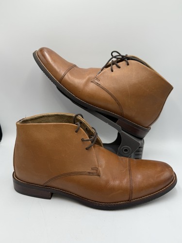 Stafford Chukka Ankle Boots Lace up Brown Leather Size: 10.5 M - Picture 4 of 8
