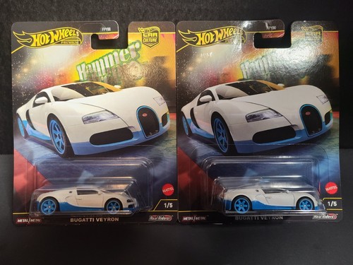 Hot Wheels 2025 Premium Car Culture Hammer Drops Bugatti Veyron Lot Of 2