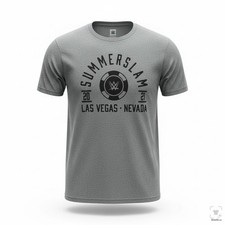 WWE SummerSlam 2021 Las Vegas Nevada Gray XL Men's T-Shirt