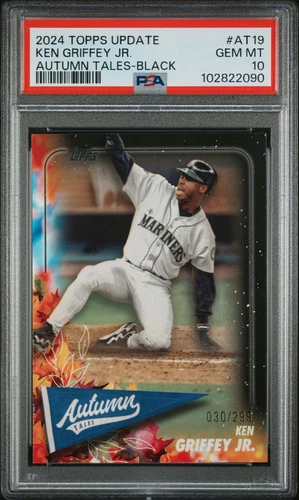 2024 Topps Update Ken Griffey JR Autumn Tales Black 030/299 PSA 10 Gem POP 1