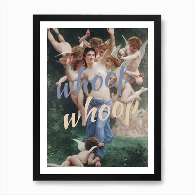 Whoop Whoop Kunstdruck gerahmt Wandbild Poster Leinwanddruck Bild