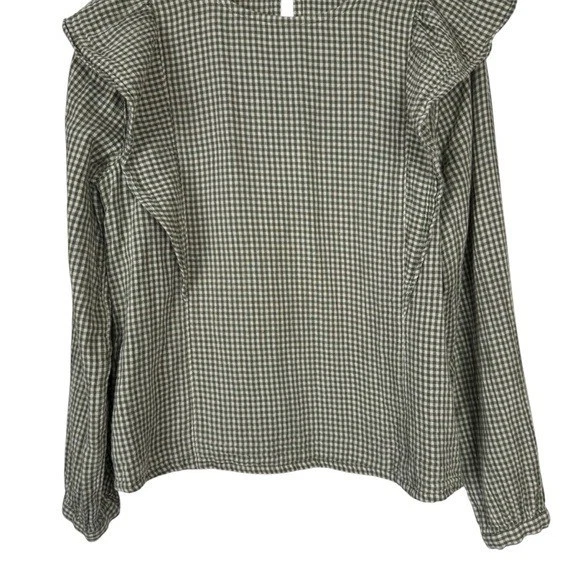 Garnet Hill Dylan Organic-Cotton Blouse, Size M - Image 3 of 4